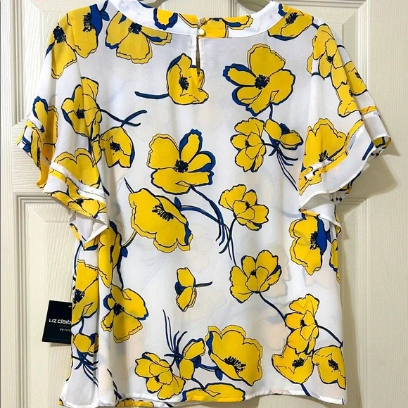 Liz Claiborne Career Butterfly Sleeve Blouse. New With Tags - Picture 6 of 7